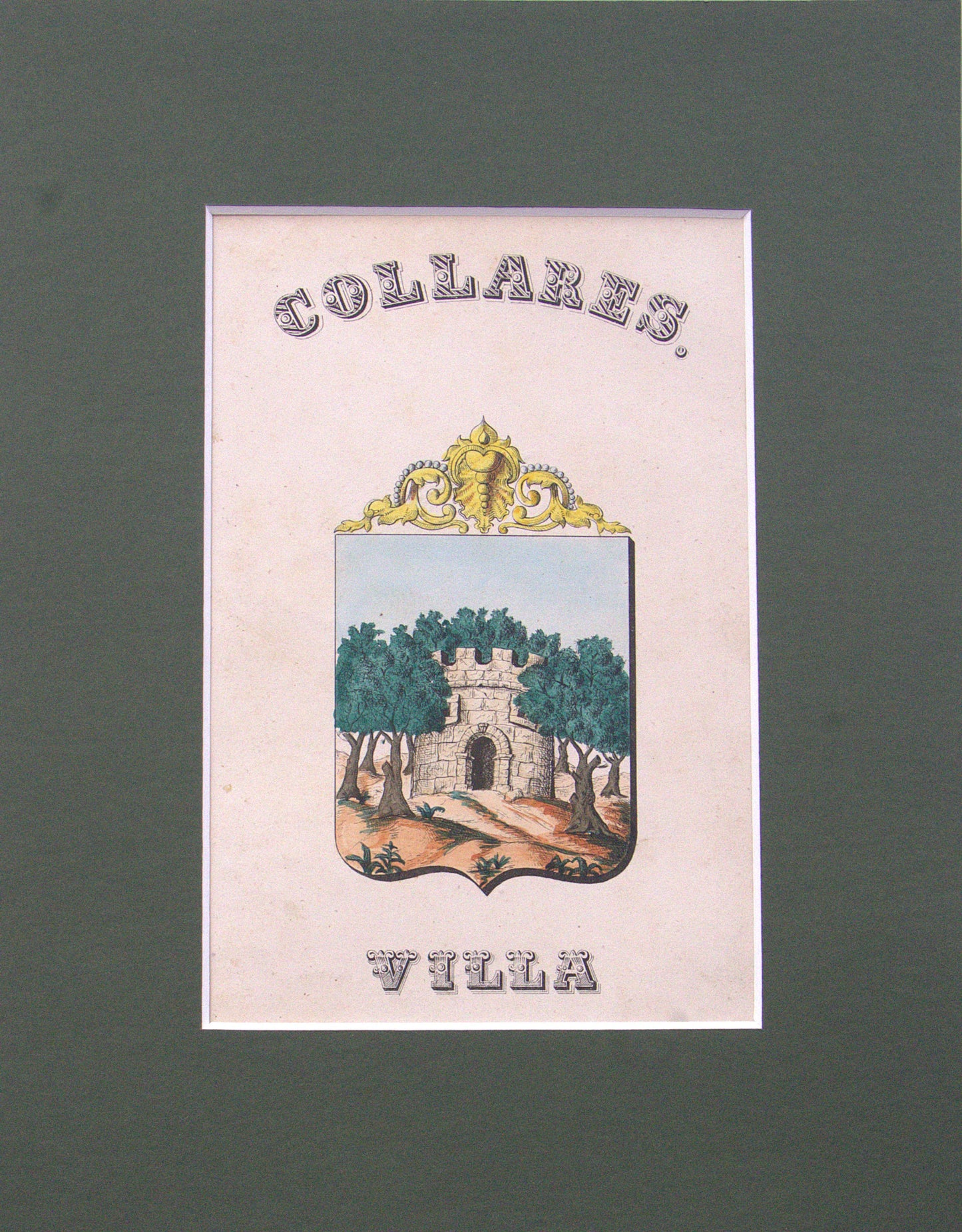 Gravura Original de Brasões de Portugal | Colares