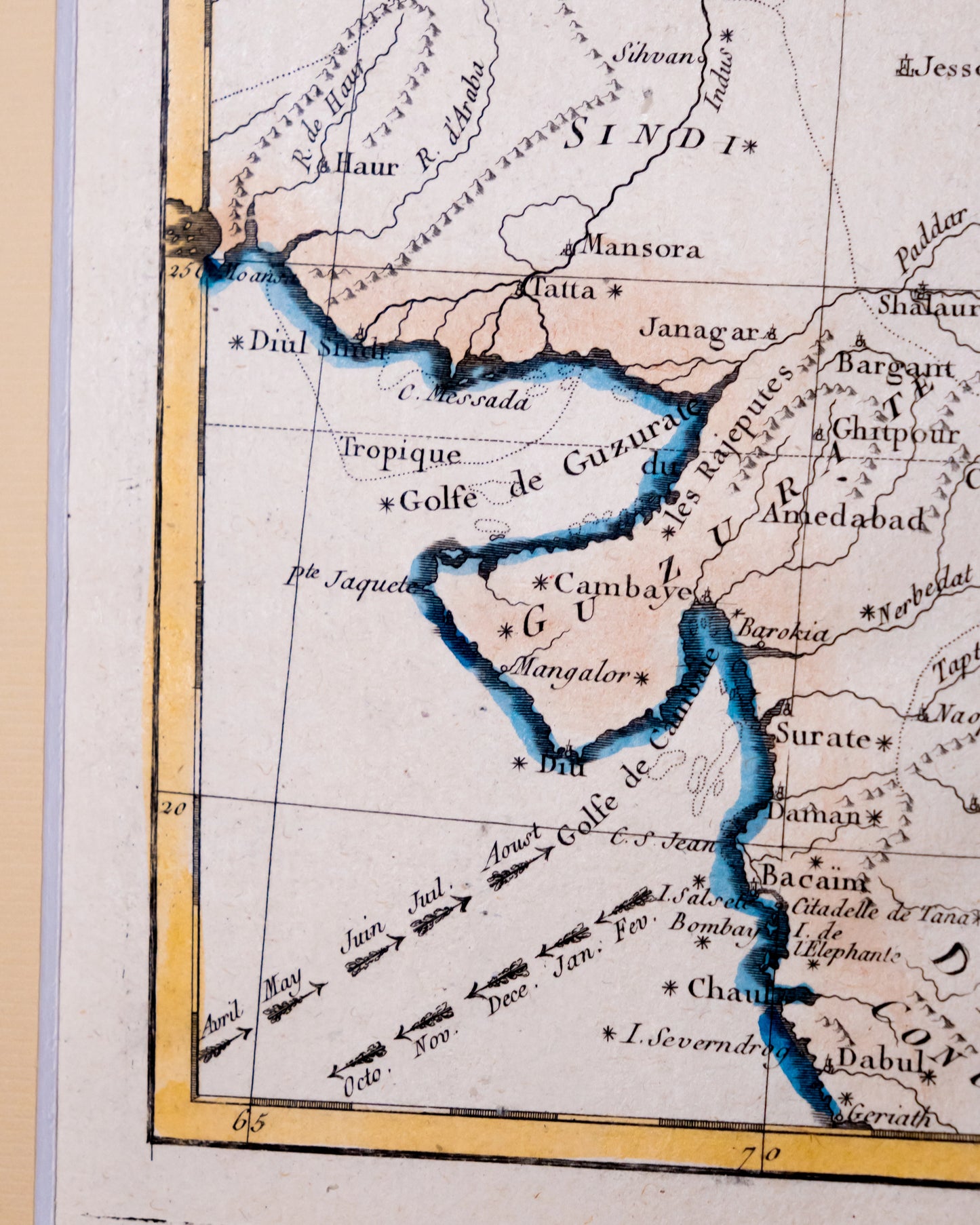 Carte de la Partie Supérieure de L'Inde en Deca du Gange