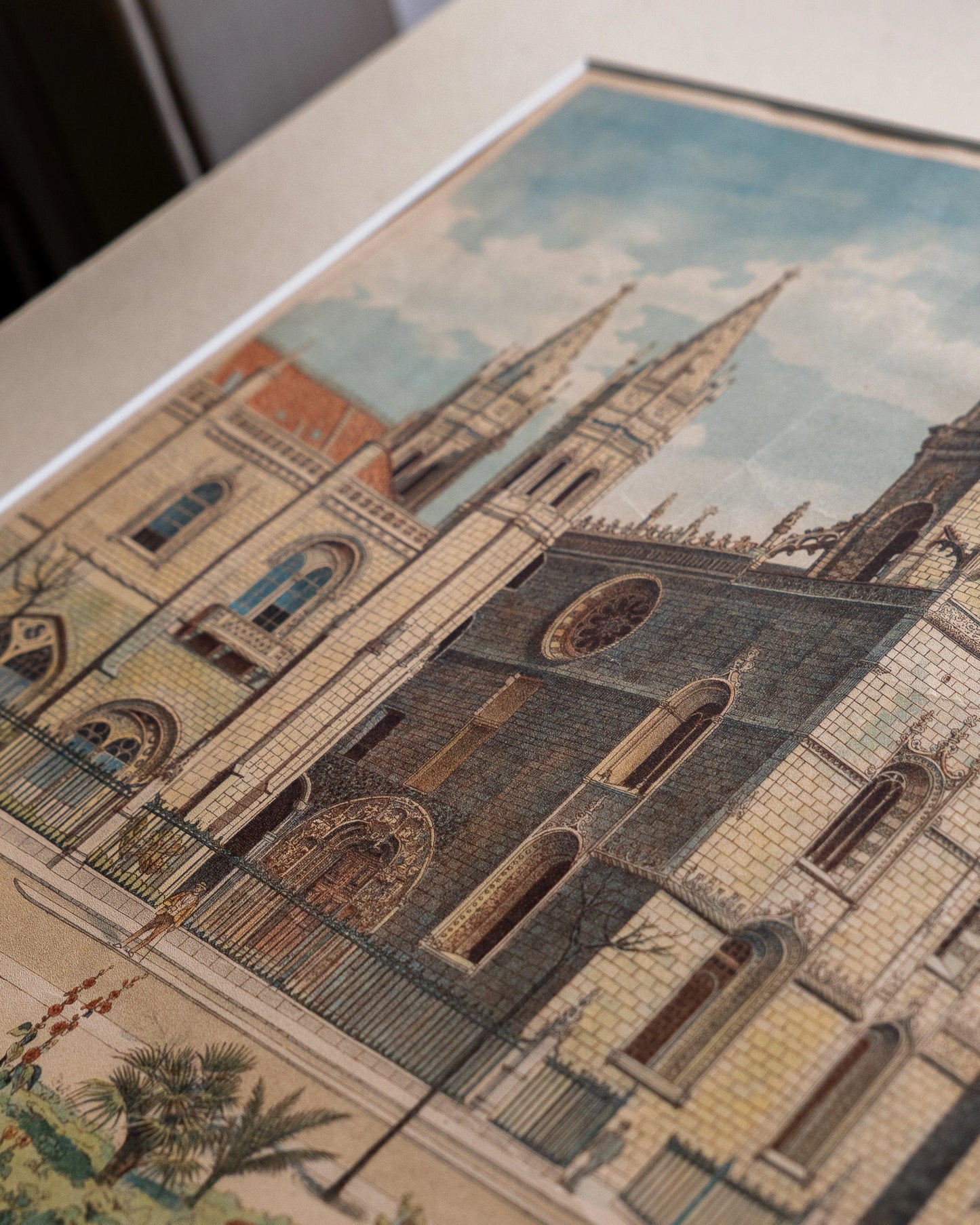 Litografia Original do Mosteiro dos Jerónimos
