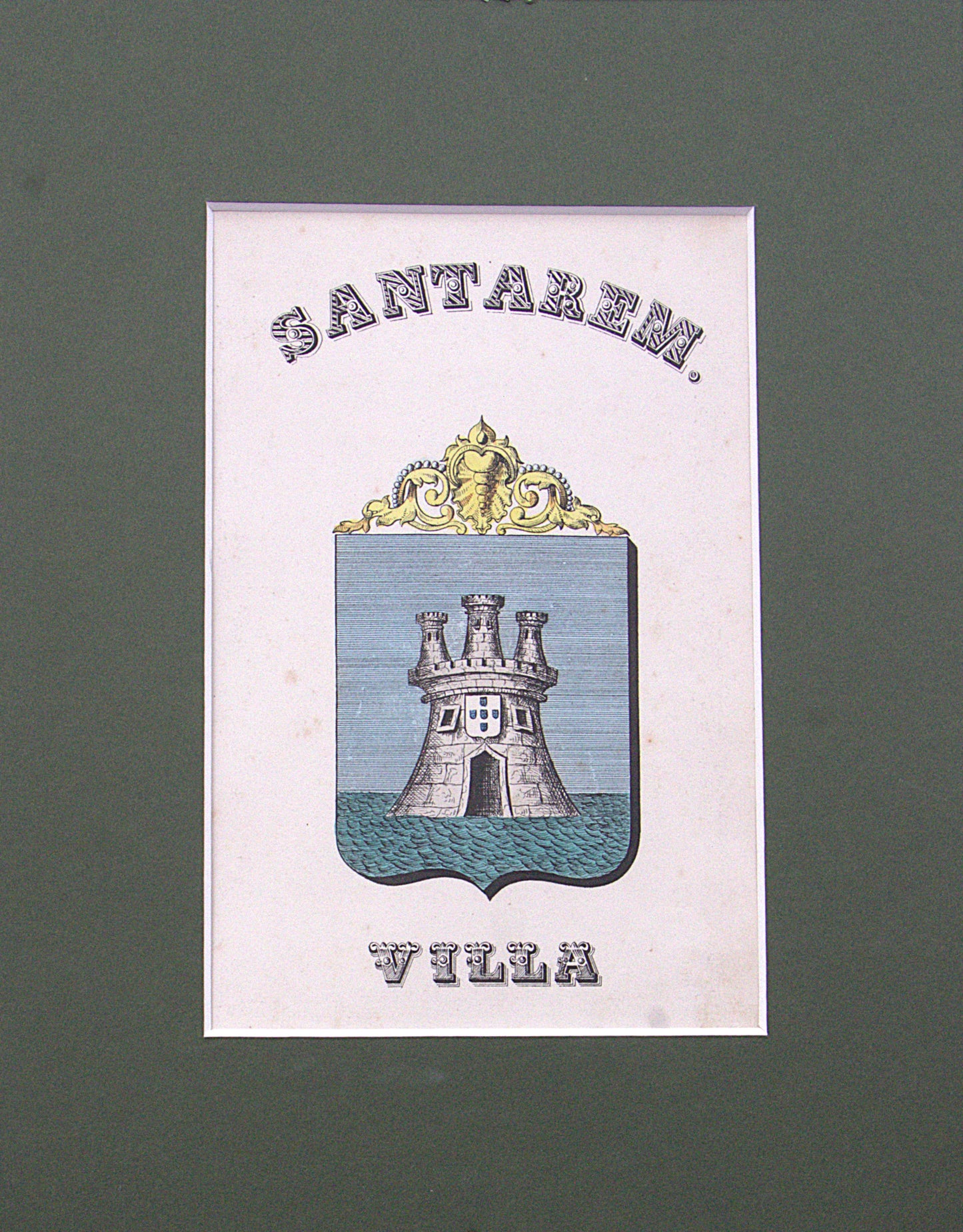 Gravura Original de Brasões de Portugal | Santarém