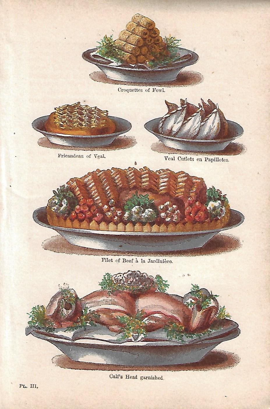 Gravura Original - Coloured Cooking Plates | 1869 | Nº6