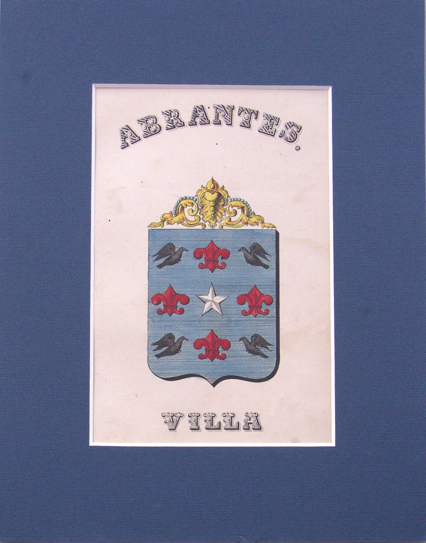 Gravura Original de Brasões de Portugal | Abrantes