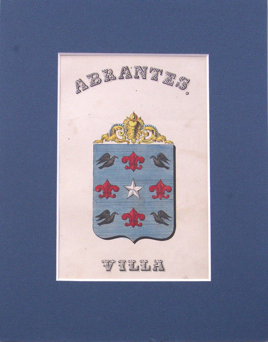 Gravura Original de Brasões de Portugal | Abrantes