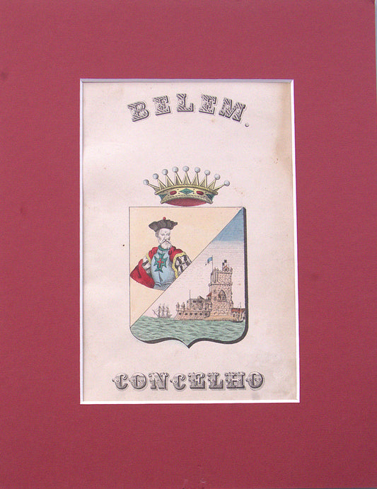 Gravura Original de Brasões de Portugal | Belém