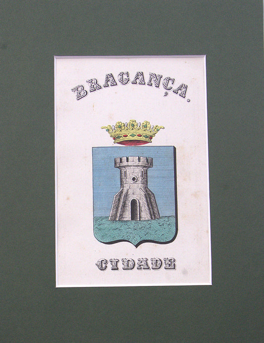 Gravura Original de Brasões de Portugal | Bragança