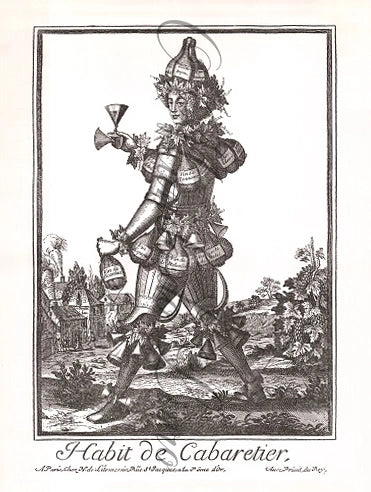 Habit de Cabaretier: Reprodução da Série Profissões de Nicolas de Larmessin