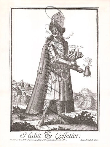 Habit de Caffetier: Reprodução da Série Profissões de Nicolas de Larmessin