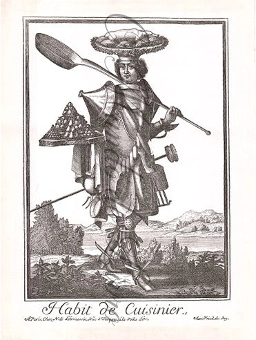 Habit de Cuisinier: Reprodução da Série Profissões de Nicolas de Larmessin