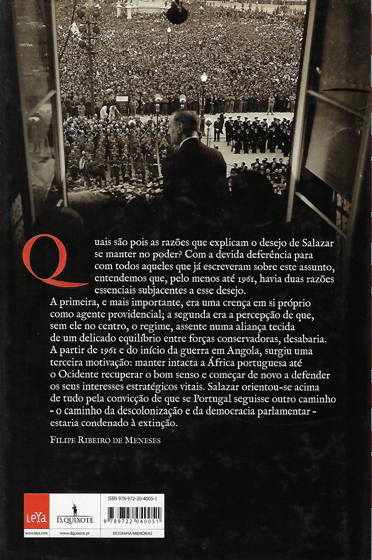 Coleção de Livros - Salazar Uma Biografia Politica de Filipe Ribeiro Meneses