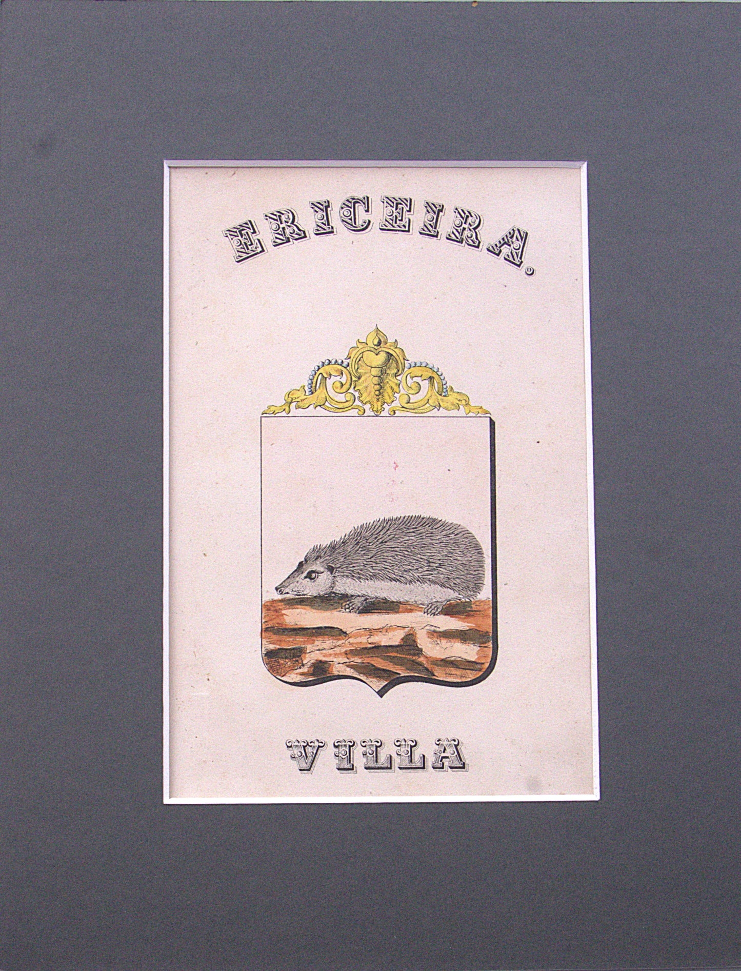 Gravura Original de Brasões de Portugal | Ericeira