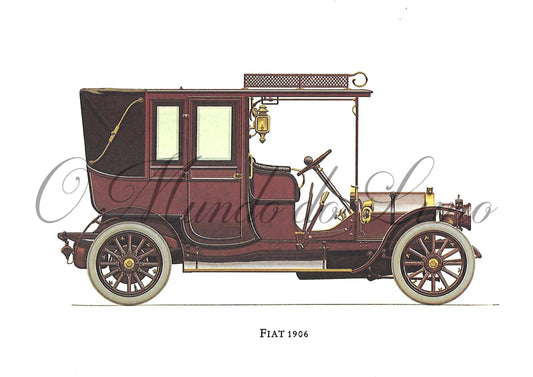 Reprodução de uma Gravura - Fiat 1906