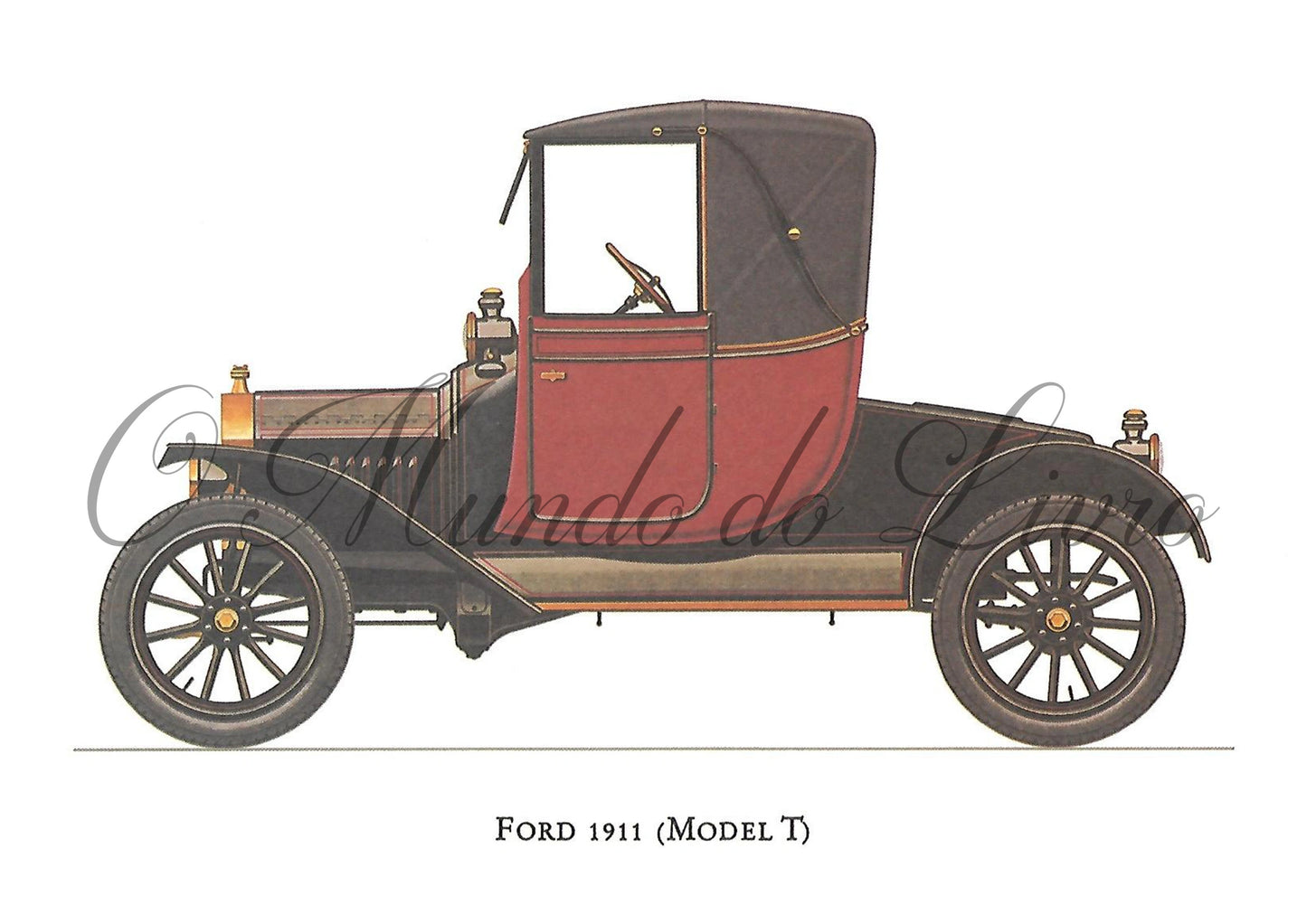 Reprodução de uma Gravura - Ford 1911 (Model T)