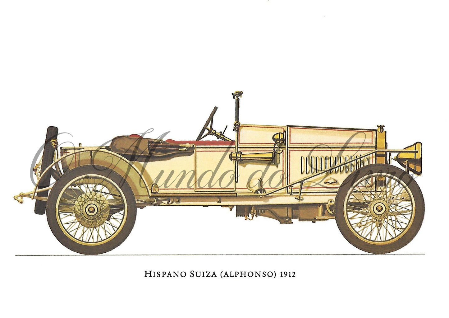 Reprodução de uma Gravura - Hispano Suiza (Alphonso) 1912