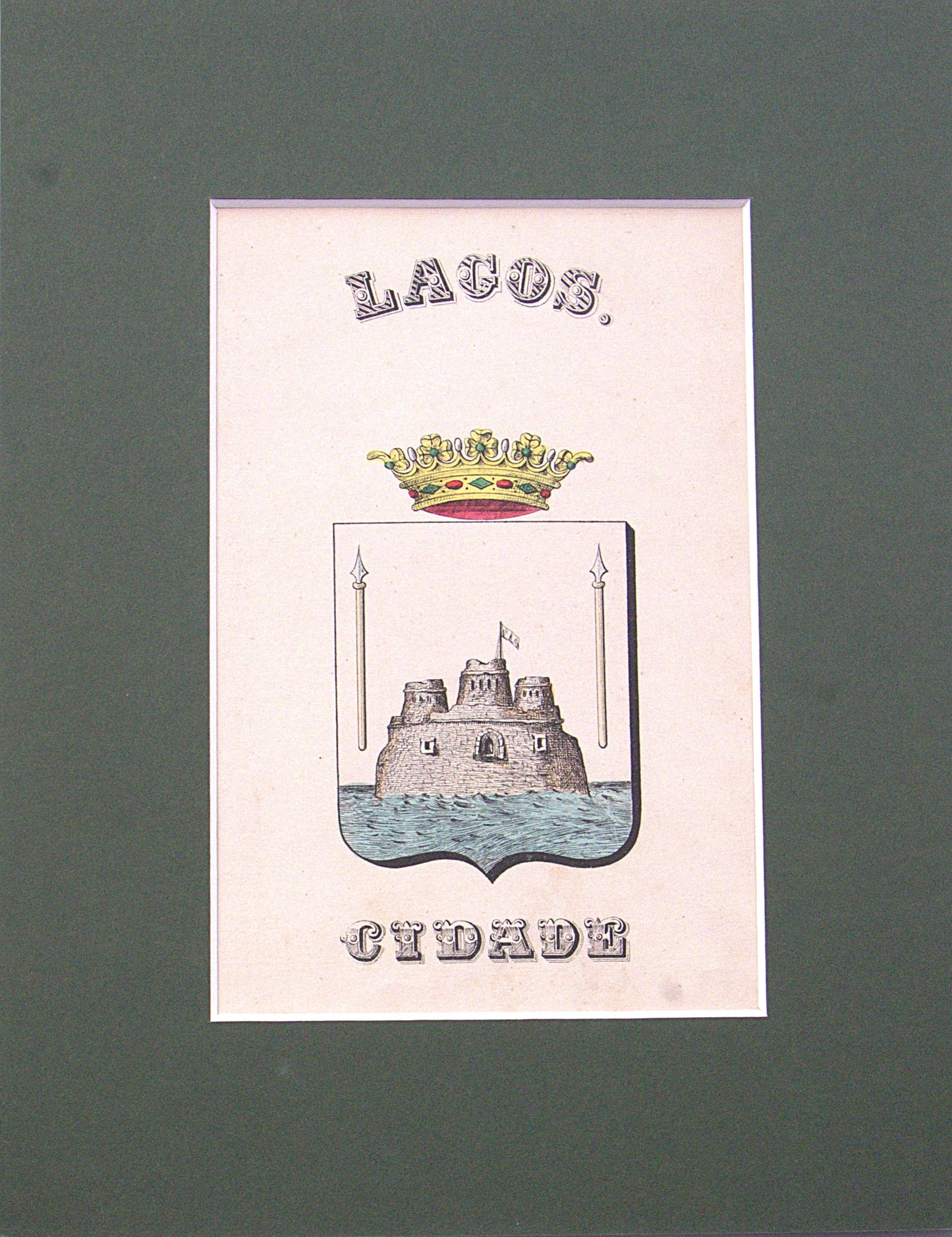 Gravura Original de Brasões de Portugal | Lagos