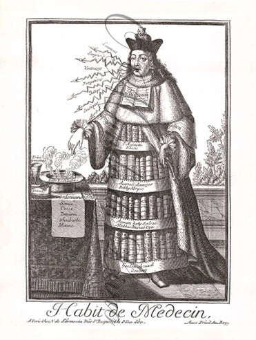 Habit de Medecin: Reprodução da Série Profissões de Nicolas de Larmessin