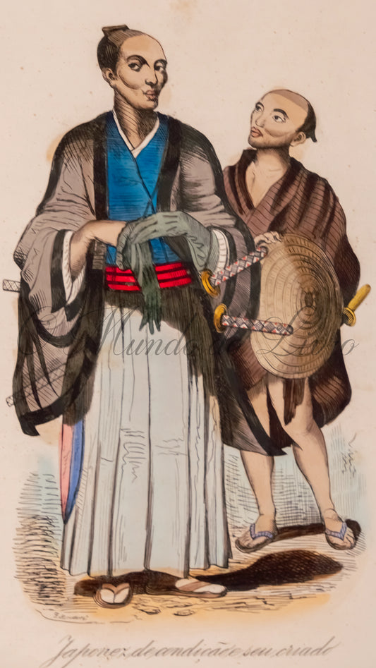 Usos e Trajos - Povos do Mundo (Ásia - Japonez de Condição e seu Criado)