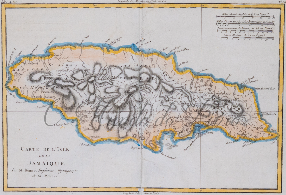 Carte des L'Isle de la Jamaique