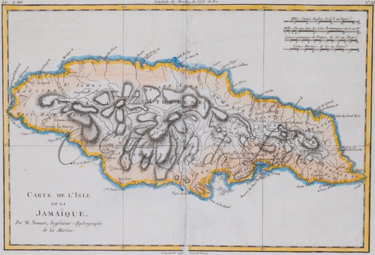 Carte des L'Isle de la Jamaique
