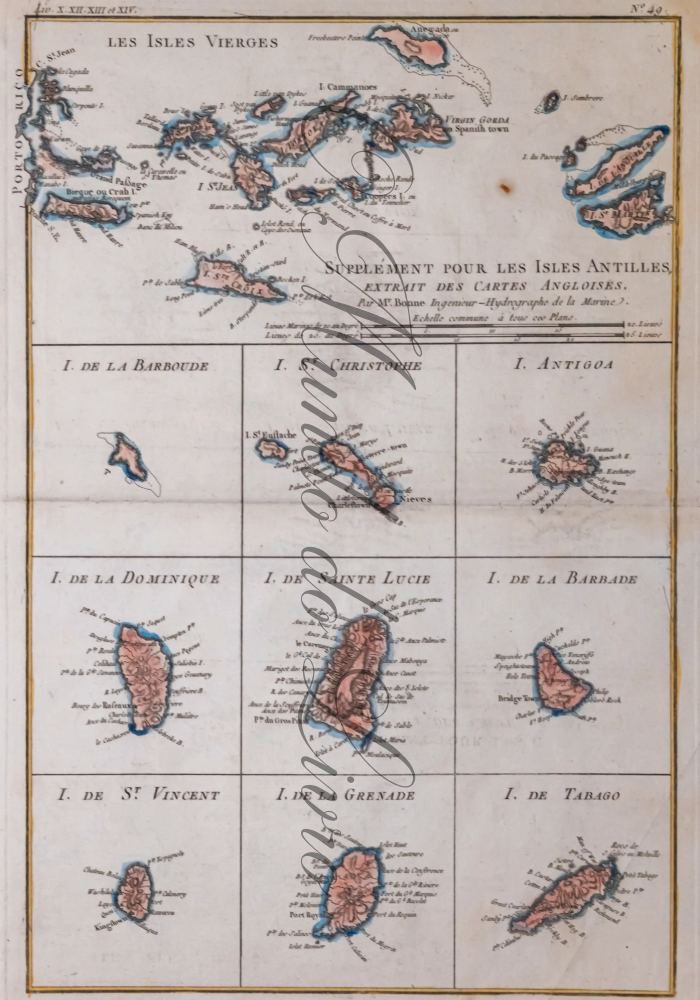 Supplément Pour les Isles Antilles, Extrait des Cartes Angloises