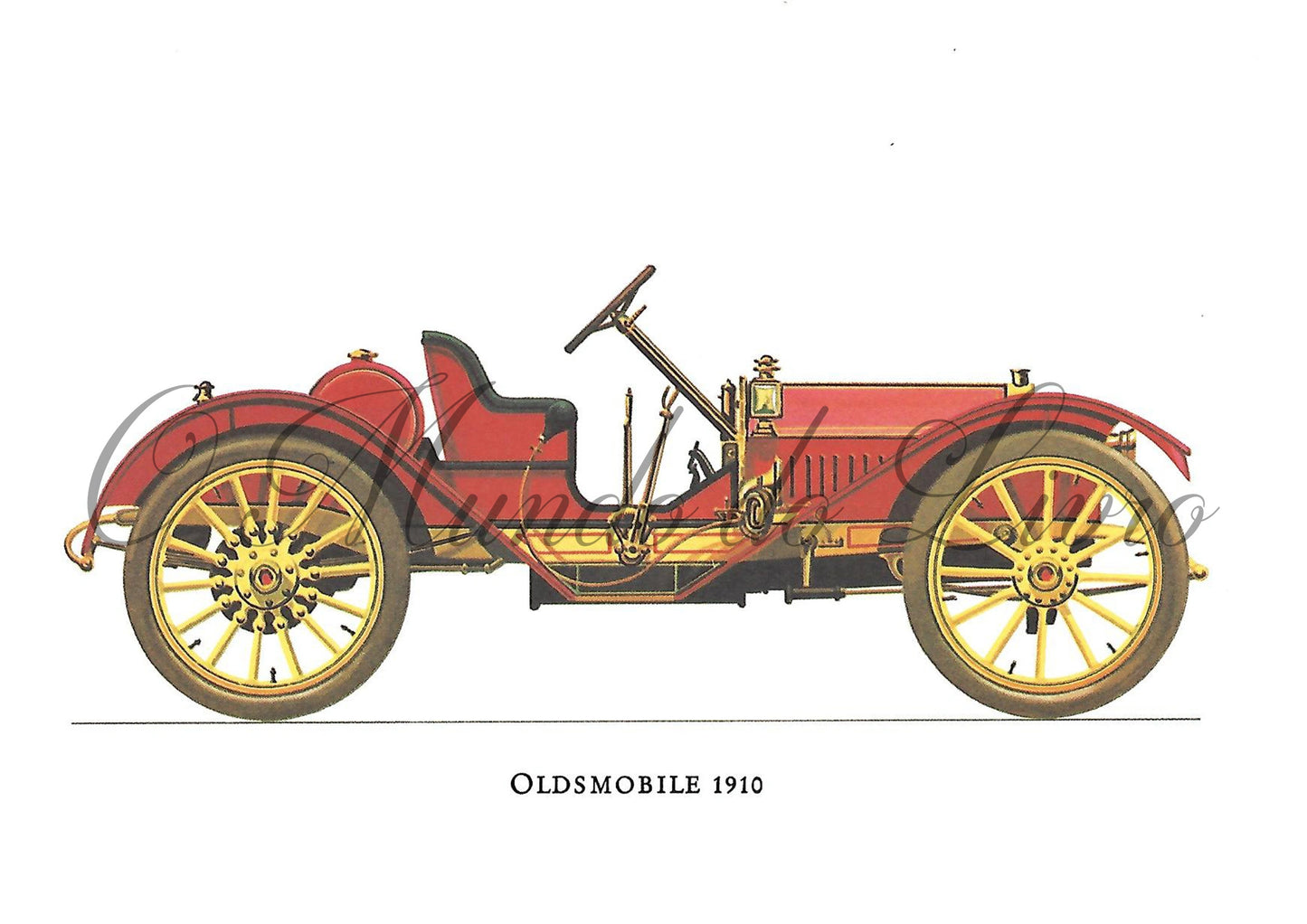 Reprodução de uma Gravura - Oldsmobile 1910