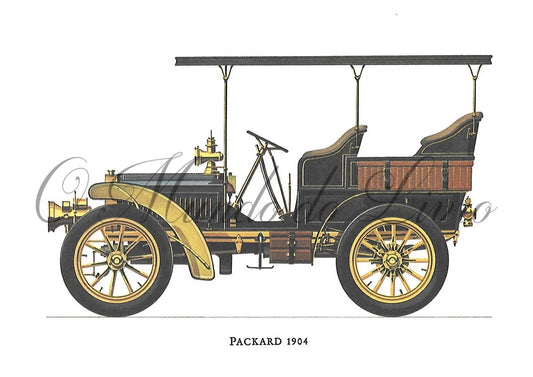 Reprodução de uma Gravura - Packard 1904