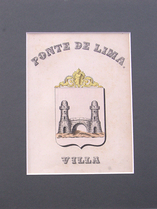 Gravura Original de Brasões de Portugal | Ponte de Lima