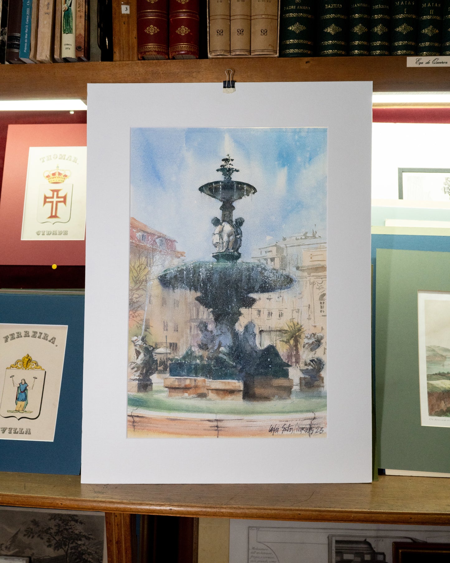 Aguarela Original - Fonte da Praça do Rossio