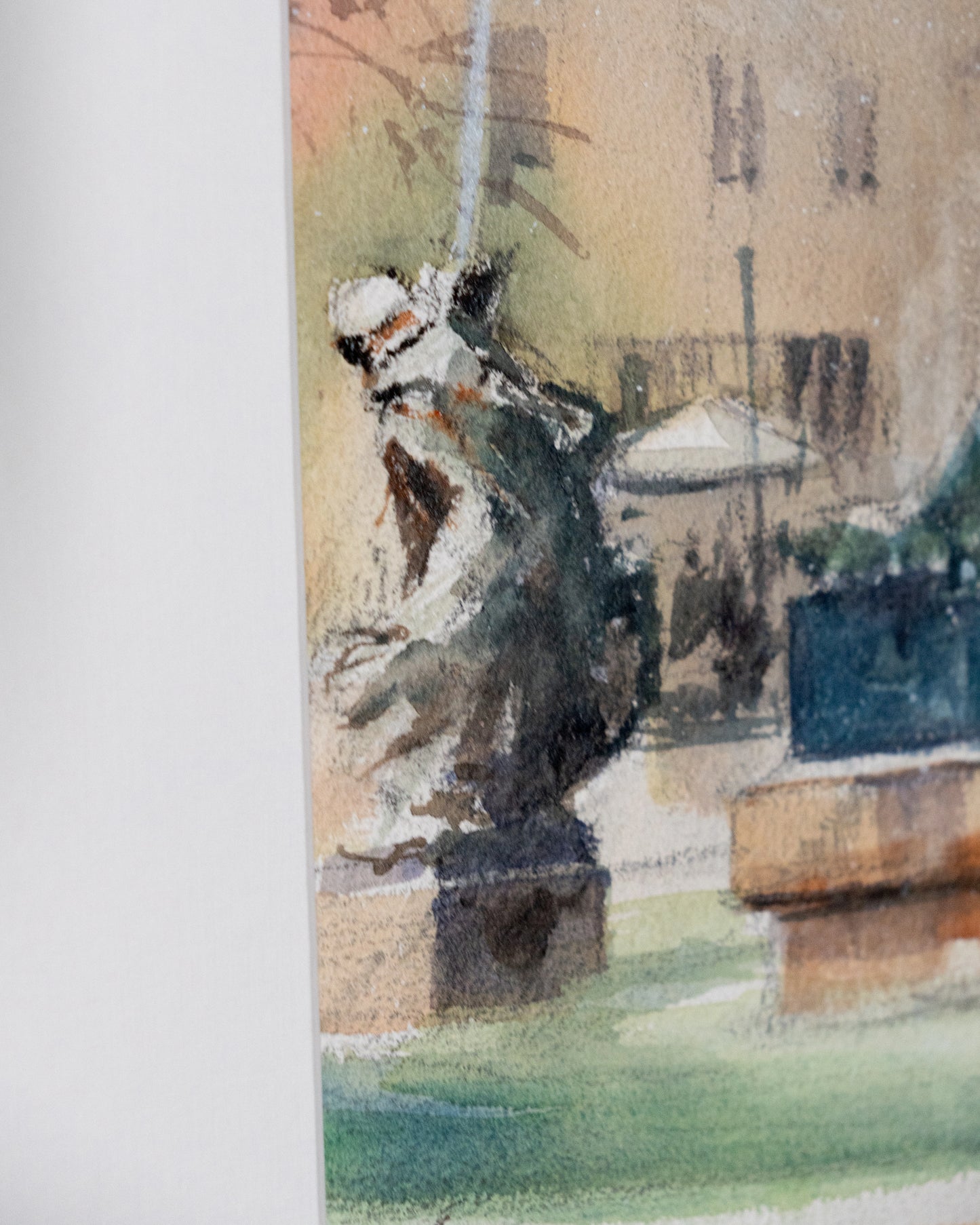 Aguarela Original - Fonte da Praça do Rossio
