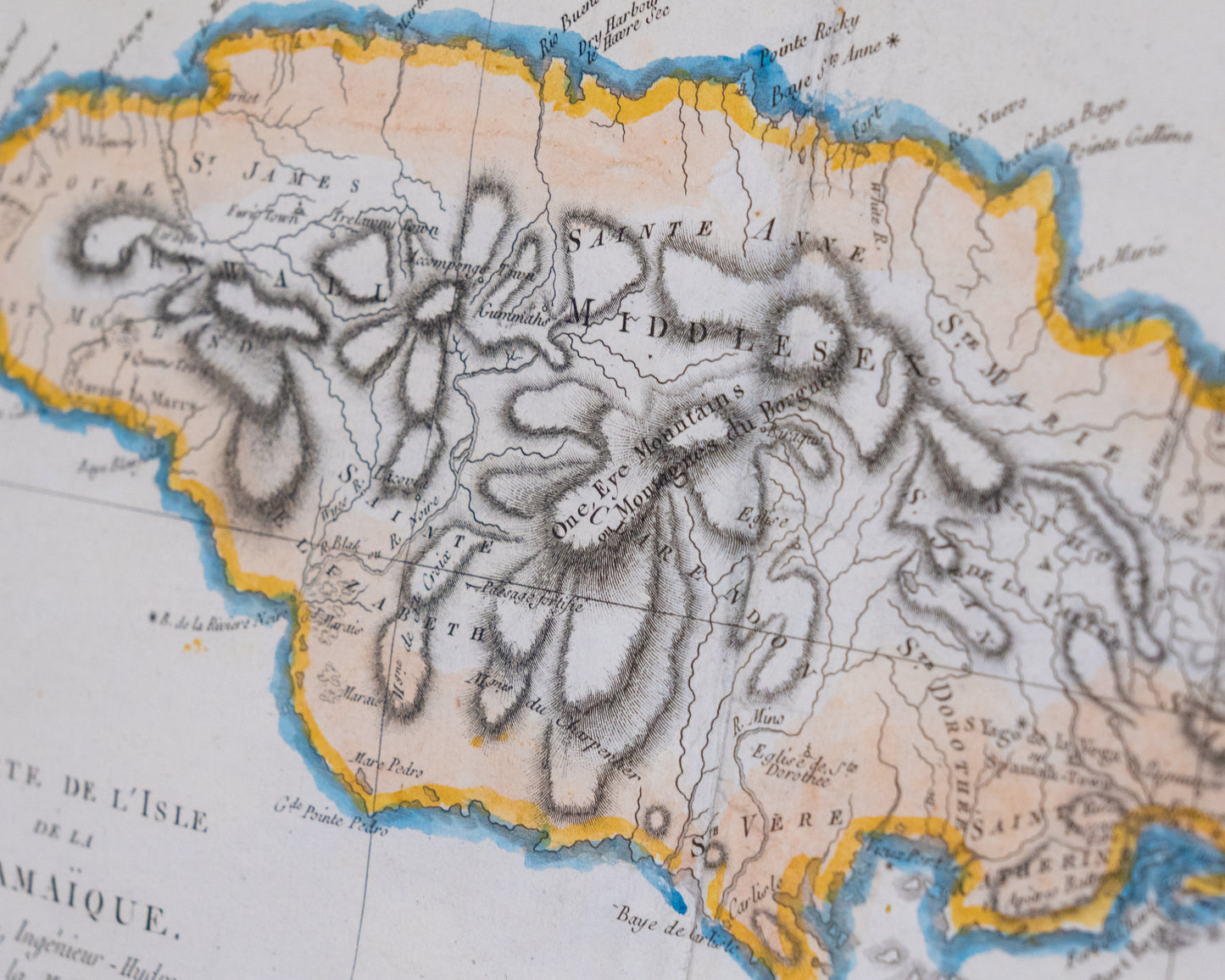 Carte des L'Isle de la Jamaique