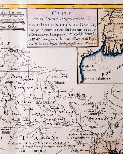 Carte de la Partie Supérieure de L'Inde en Deca du Gange