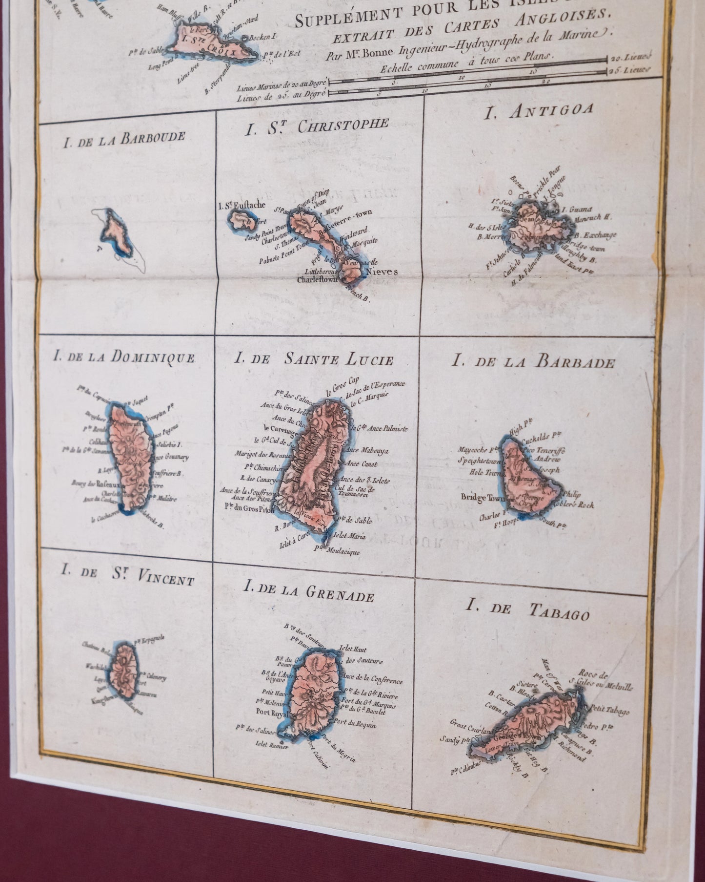 Supplément Pour les Isles Antilles, Extrait des Cartes Angloises