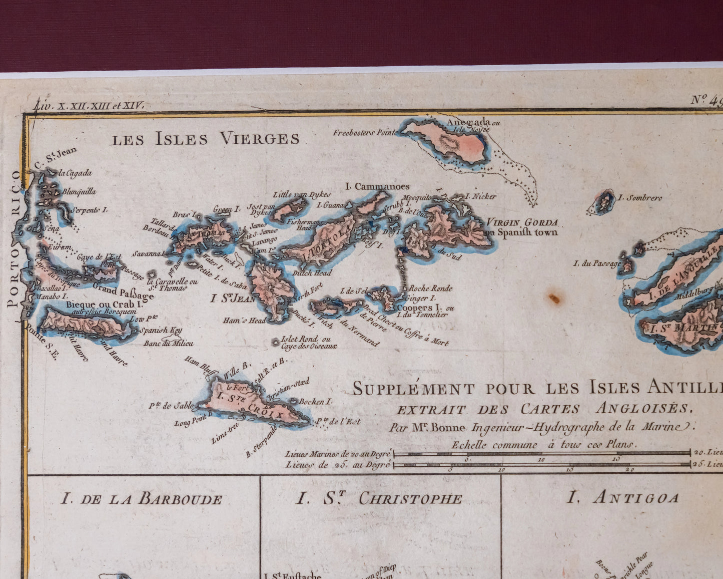 Supplément Pour les Isles Antilles, Extrait des Cartes Angloises