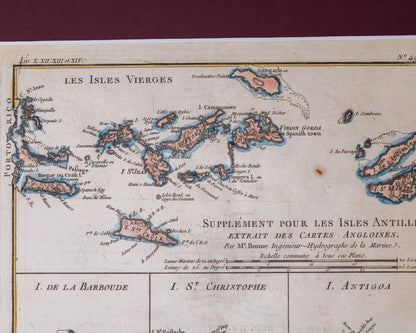 Supplément Pour les Isles Antilles, Extrait des Cartes Angloises
