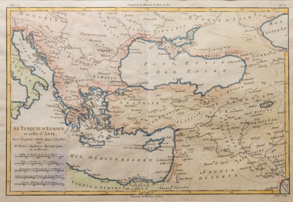 Mapa de La Turquie D'Europe et celle d'Asie