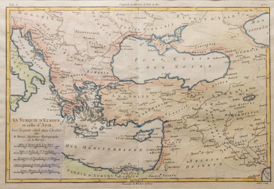 Mapa de La Turquie D'Europe et celle d'Asie