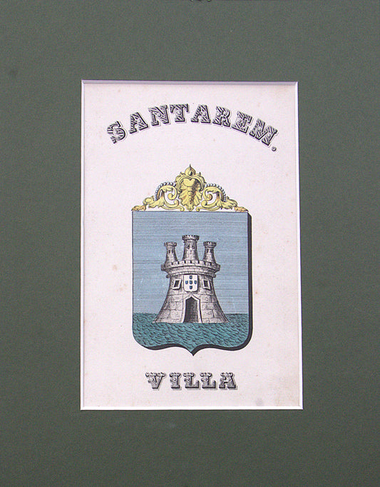 Gravura Original de Brasões de Portugal | Santarém