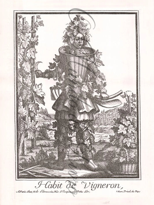 Habit de Vigneron: Reprodução da Série Profissões de Nicolas de Larmessin